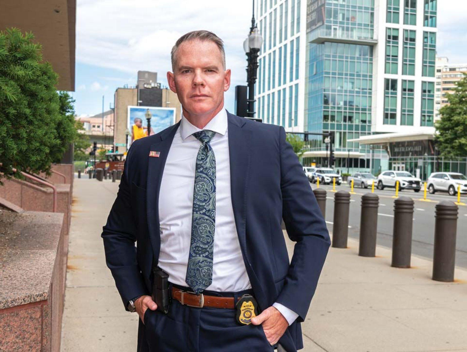 Matthew O’Brien photographed in downtown Boston